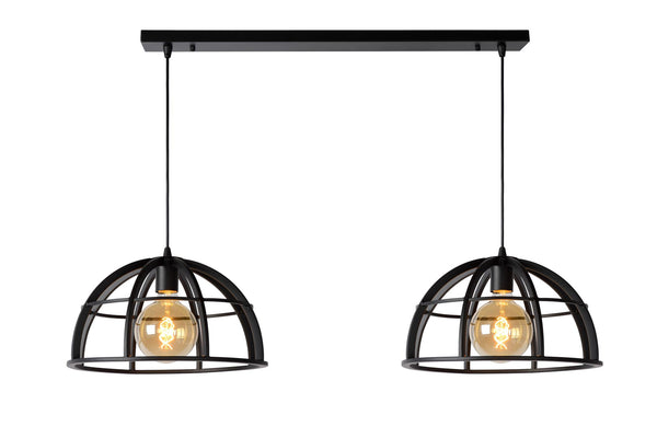Lucide DIKRA hanglamp 2 × E27, zwart