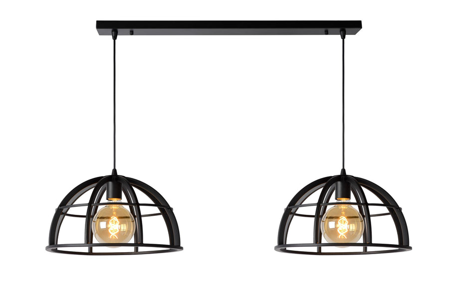 Lucide DIKRA hanglamp 2 × E27, zwart