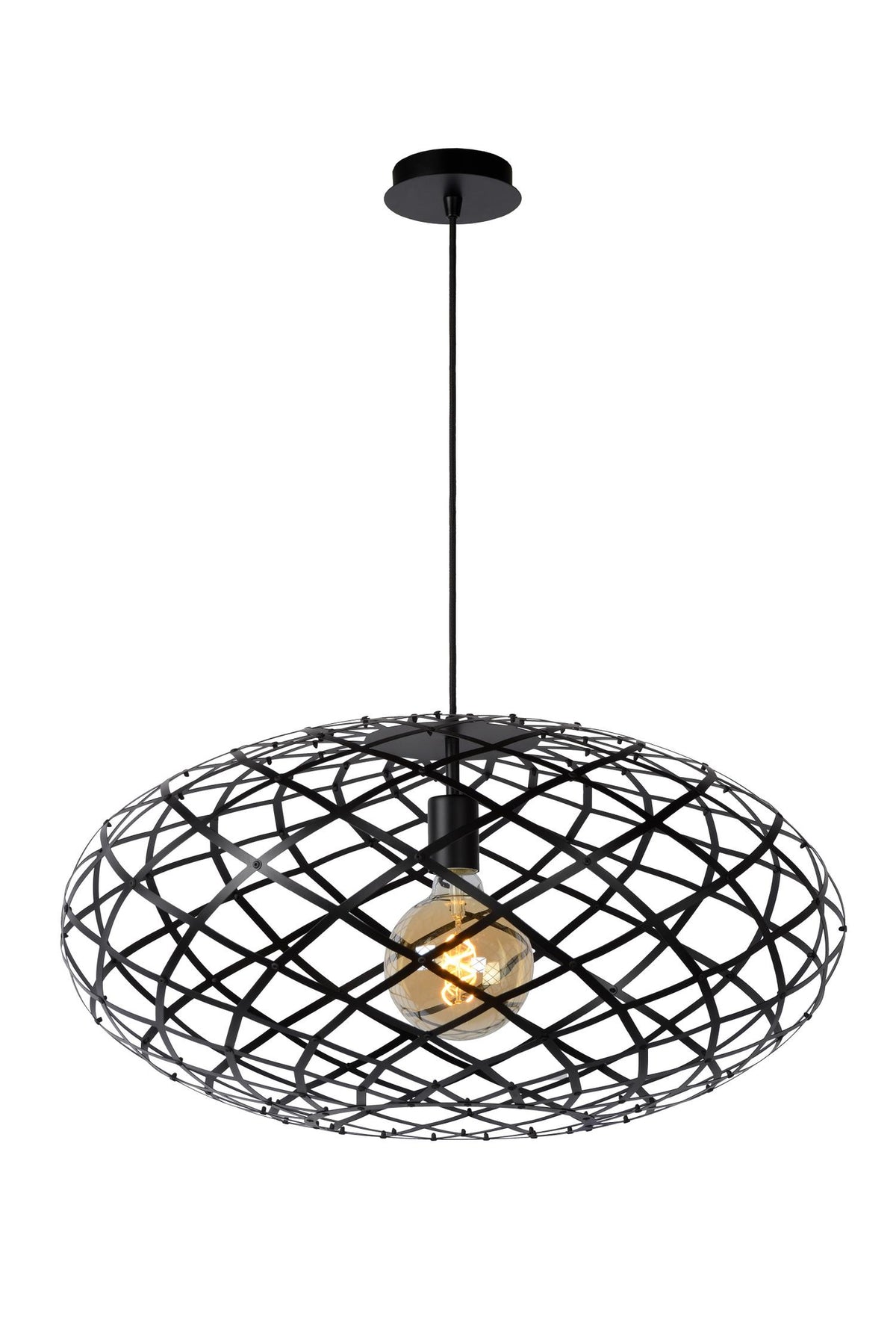 Lucide WOLFRAM hanglamp Ø 65 cm, E27, zwart