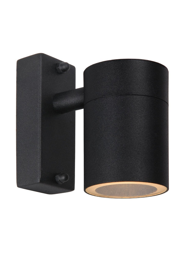 Lucide ARNE-LED wandspot voor binnen en buiten Ø 6,3 cm, GU10, 5 W, IP44, zwart