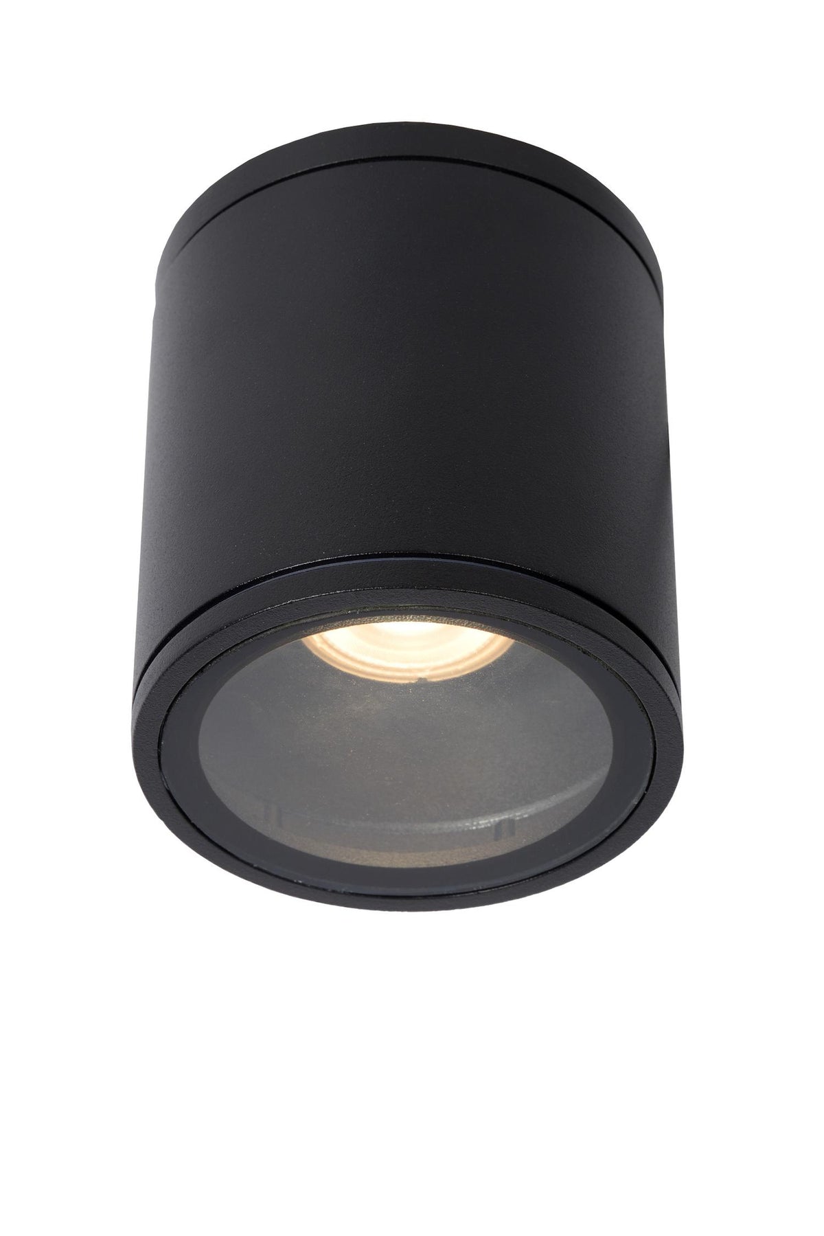 Lucide AVEN plafondspot voor de badkamer Ø 9 cm, GU10, IP65, zwart