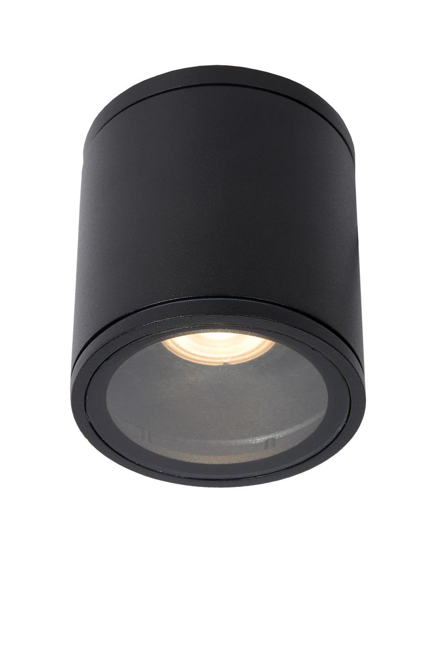 Lucide AVEN plafondspot voor de badkamer Ø 9 cm, GU10, IP65, zwart