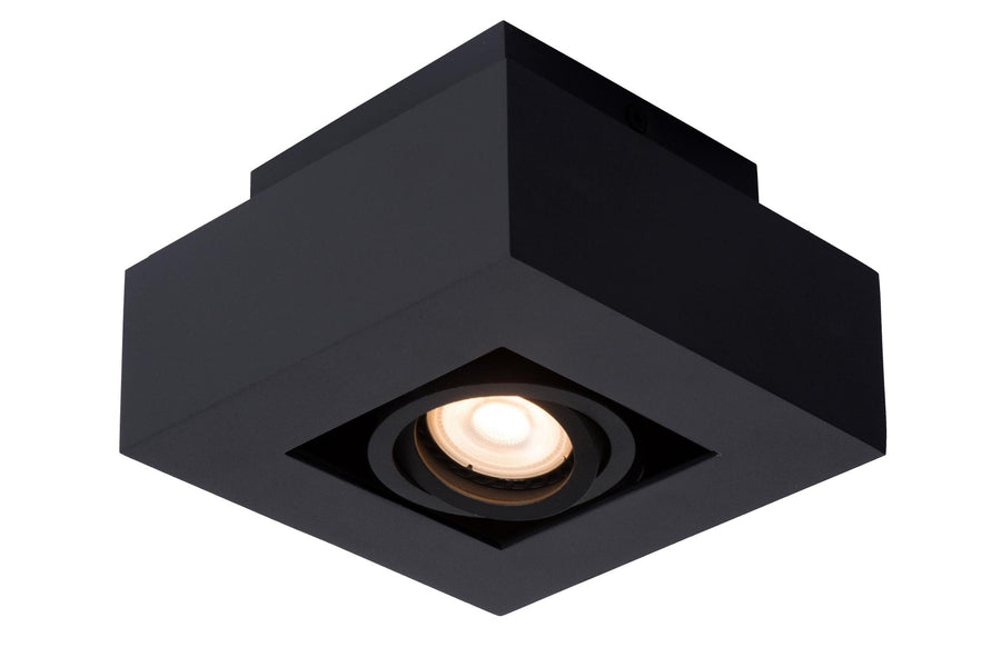 Lucide XIRAX dimbare LED-plafondspot GU10, 5 W, 2200–3000 K, zwart