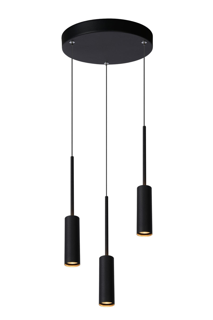 Lucide TUBULE LED-hanglamp Ø 26 cm, 3 × 7 W, zwart