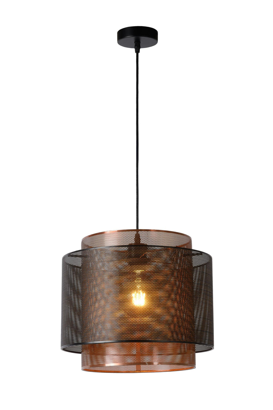 Lucide ORRIN hanglamp Ø 34 cm, E27, zwart