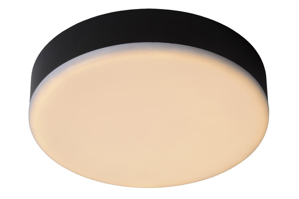 Lucide CERES-LED dimbare LED-plafondlamp voor de badkamer Ø 21,5 cm, 30 W, IP44, zwart