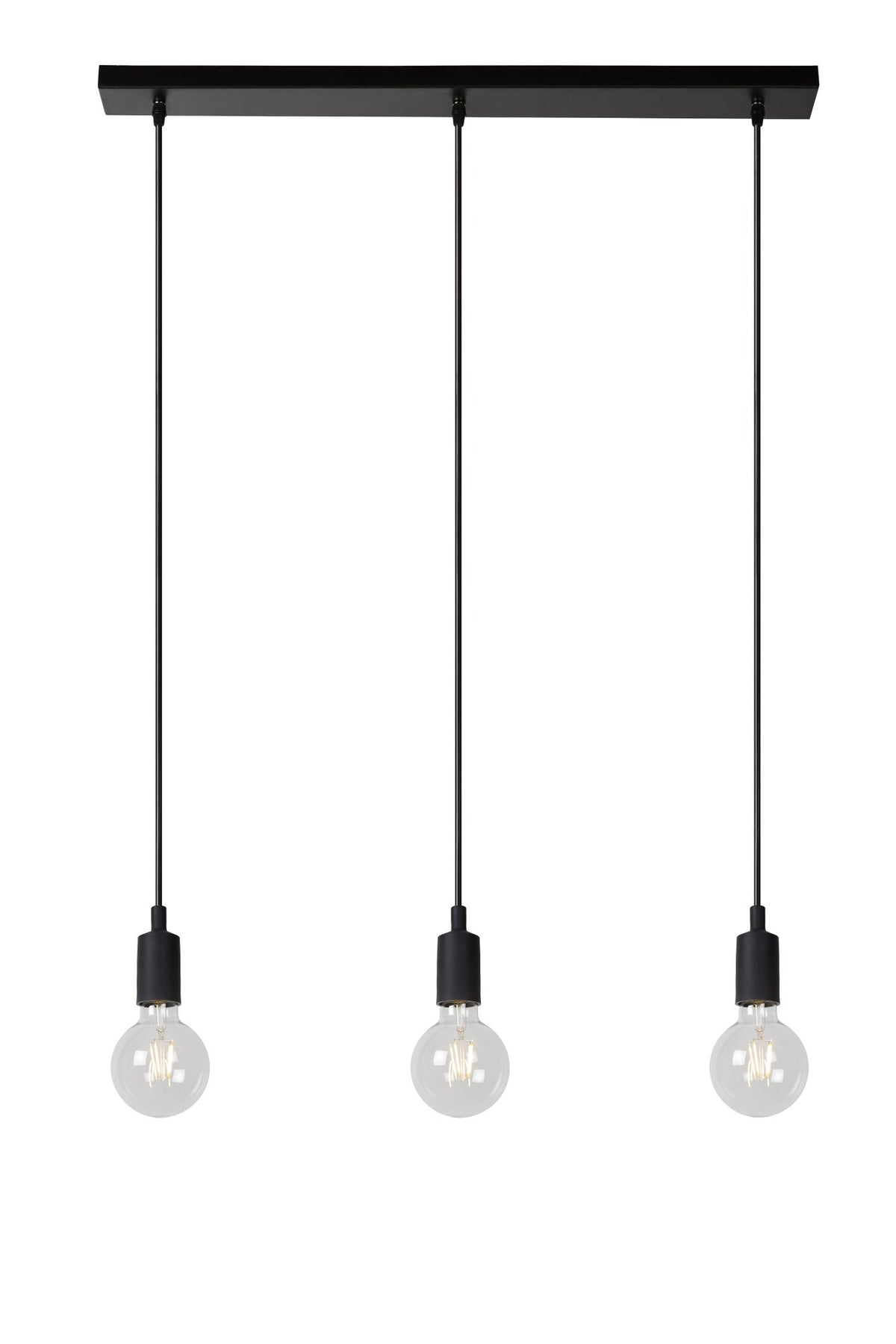 Lucide FIX hanglamp 3 × E27, zwart
