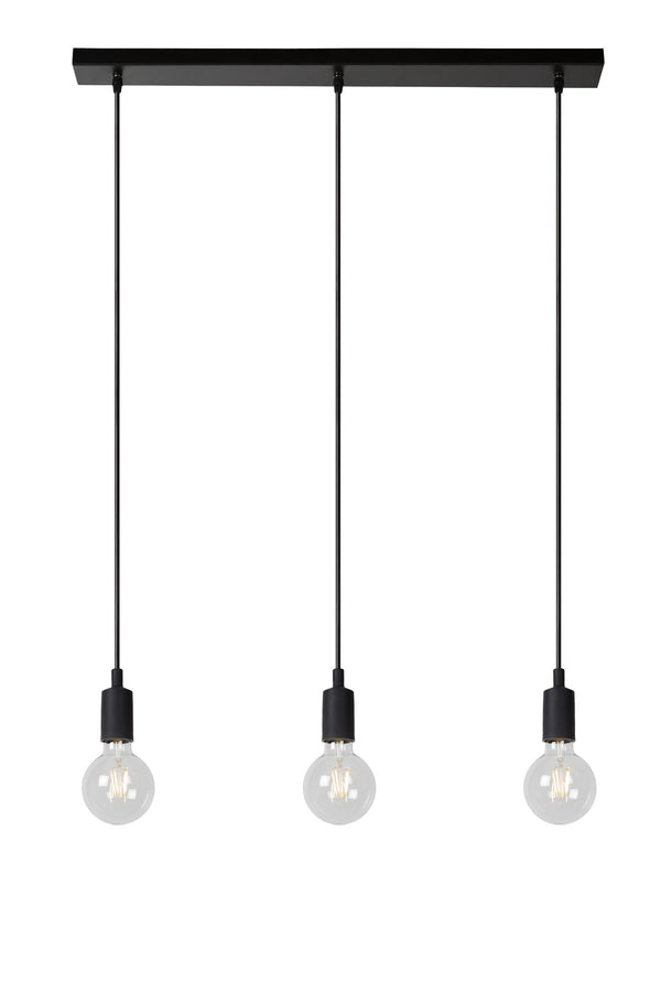Lucide FIX hanglamp 3 × E27, zwart