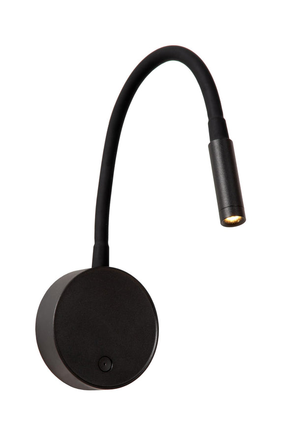 Lucide ASJA oplaadbare LED-wandspot met 3 dimstanden, 3 W, zwart