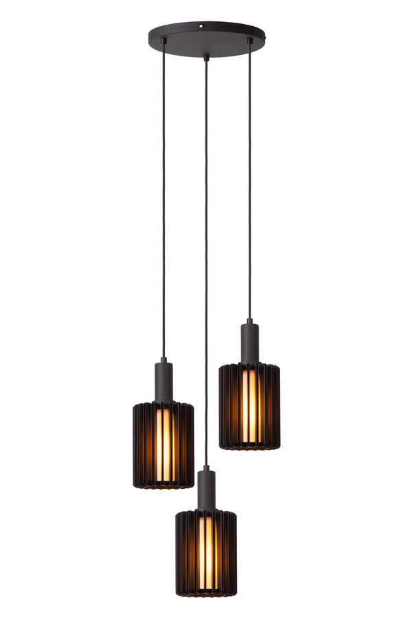 Lucide LAMBRES hanglamp 3 × E27, zwart