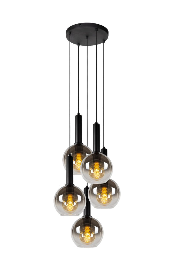 Lucide MARIUS hanglamp Ø 55 cm, 5 × E27, zwart