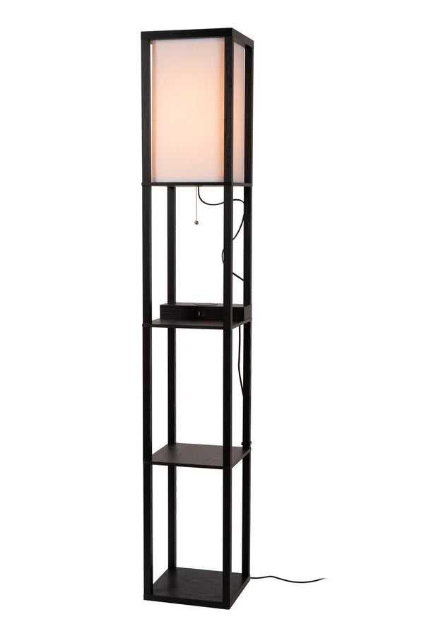 Lucide MENNO vloerlamp met draadloos opladen E27, zwart