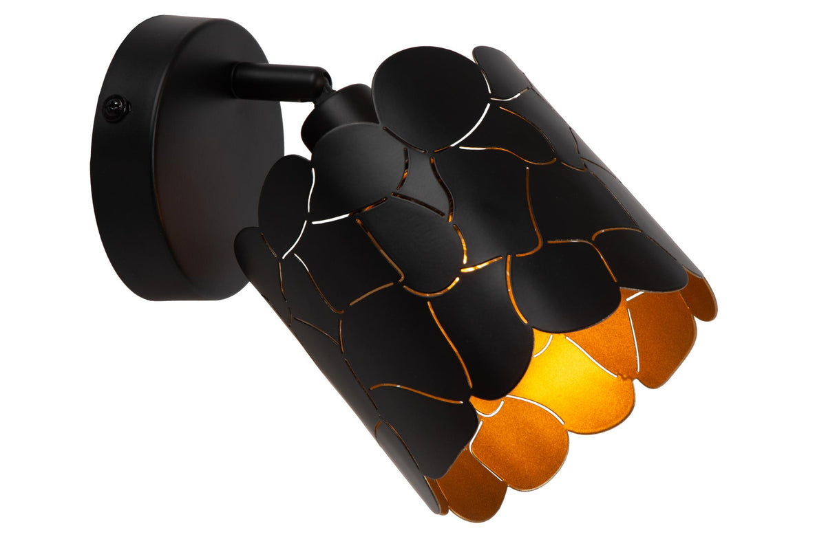 Lucide ALMELO wandspot Ø 12 cm, E14, zwart