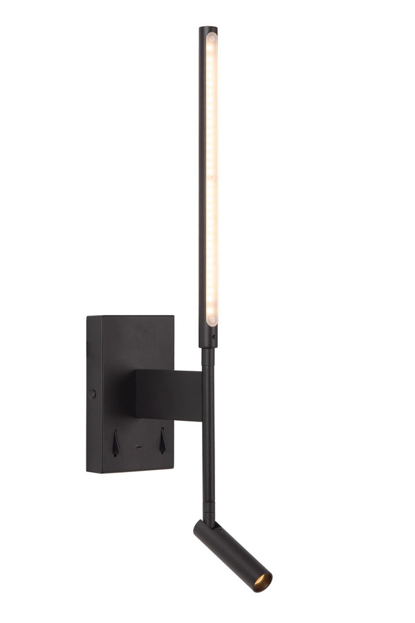 Lucide FINAN LED-wandlamp zwart