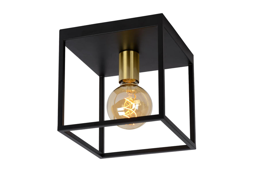 Lucide RUBEN plafondlamp E27, zwart
