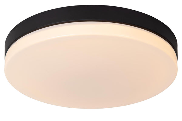 Lucide BISKIT LED-plafondlamp voor de badkamer met bewegingssensor Ø 40 cm, 36 W, IP44, zwart