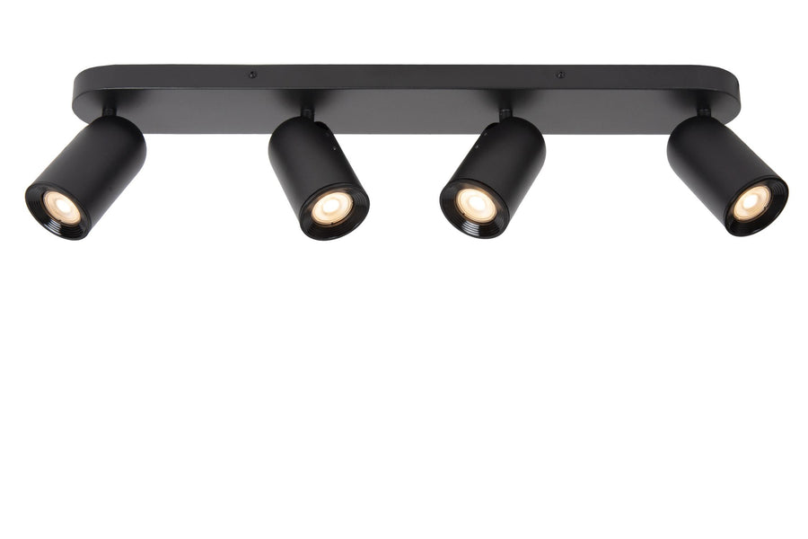 Lucide PUNCH plafondspot 4 × GU10, zwart