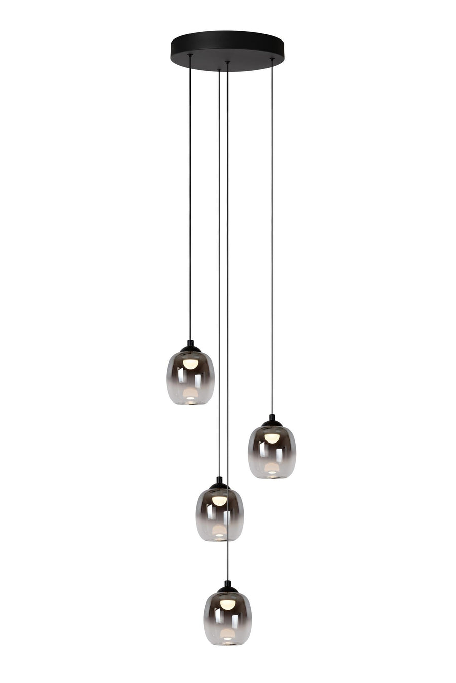 Lucide TAMINO dimbare LED-hanglamp Ø 36 cm, 4 × 5,2 W, zwart