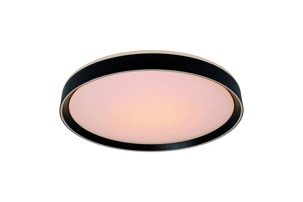 Lucide NURIA dimbare LED-plafondlamp met 3 dimstanden, Ø 30 cm, 18 W, zwart