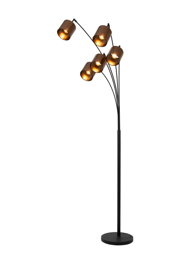 Lucide RANKOS vloerlamp 5 × E14, zwart