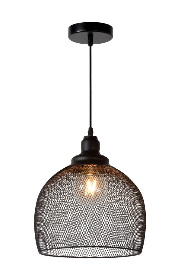 Lucide MESH hanglamp Ø 28 cm, E27, zwart