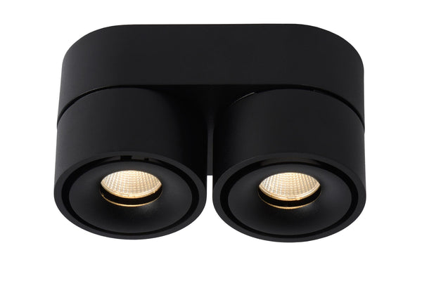 Lucide YUMIKO dimbare LED-plafondspot 2 × 10 W, zwart