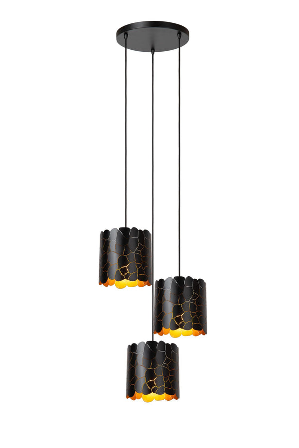 Lucide ALMELO hanglamp 3 × E27, zwart
