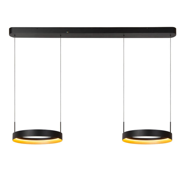 Lucide RADIANT dimbare LED-hanglamp 2 × 38 W, 2200–3000 K, zwart