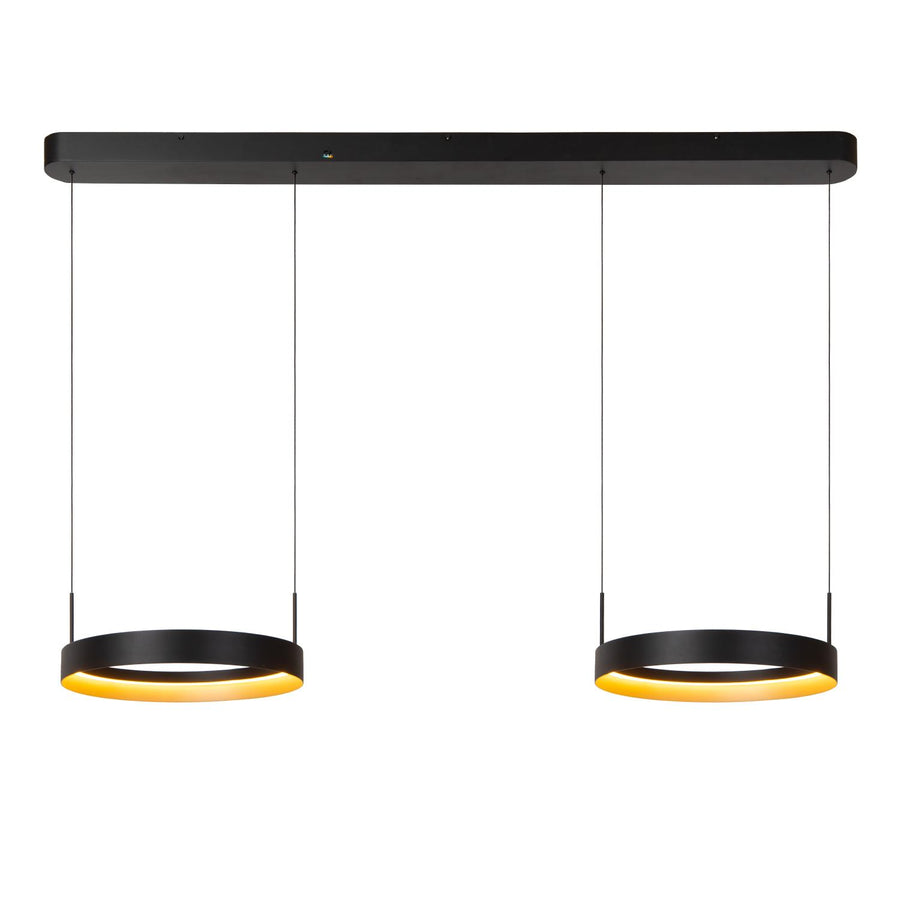 Lucide RADIANT dimbare LED-hanglamp 2 × 38 W, 2200–3000 K, zwart