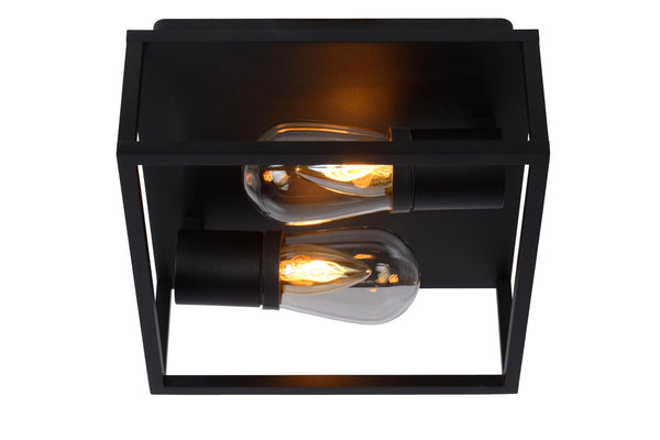 Lucide CARLYN plafondlamp voor de badkamer 2 × E14, IP54, zwart