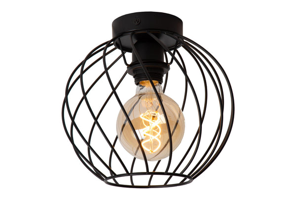 Lucide DANZA plafondlamp Ø 25 cm, E27, zwart
