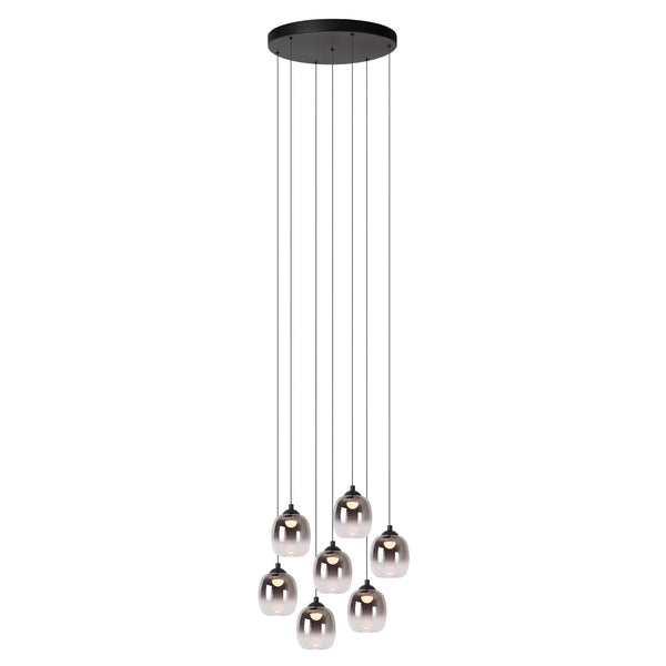 Lucide TAMINO dimbare LED-hanglamp Ø 52 cm, 7 × 5,3 W, zwart