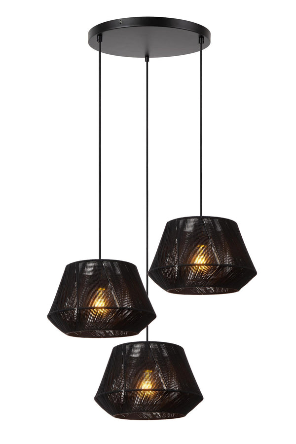 Lucide JESSICA hanglamp Ø 35,5 cm, 3 × E27, zwart