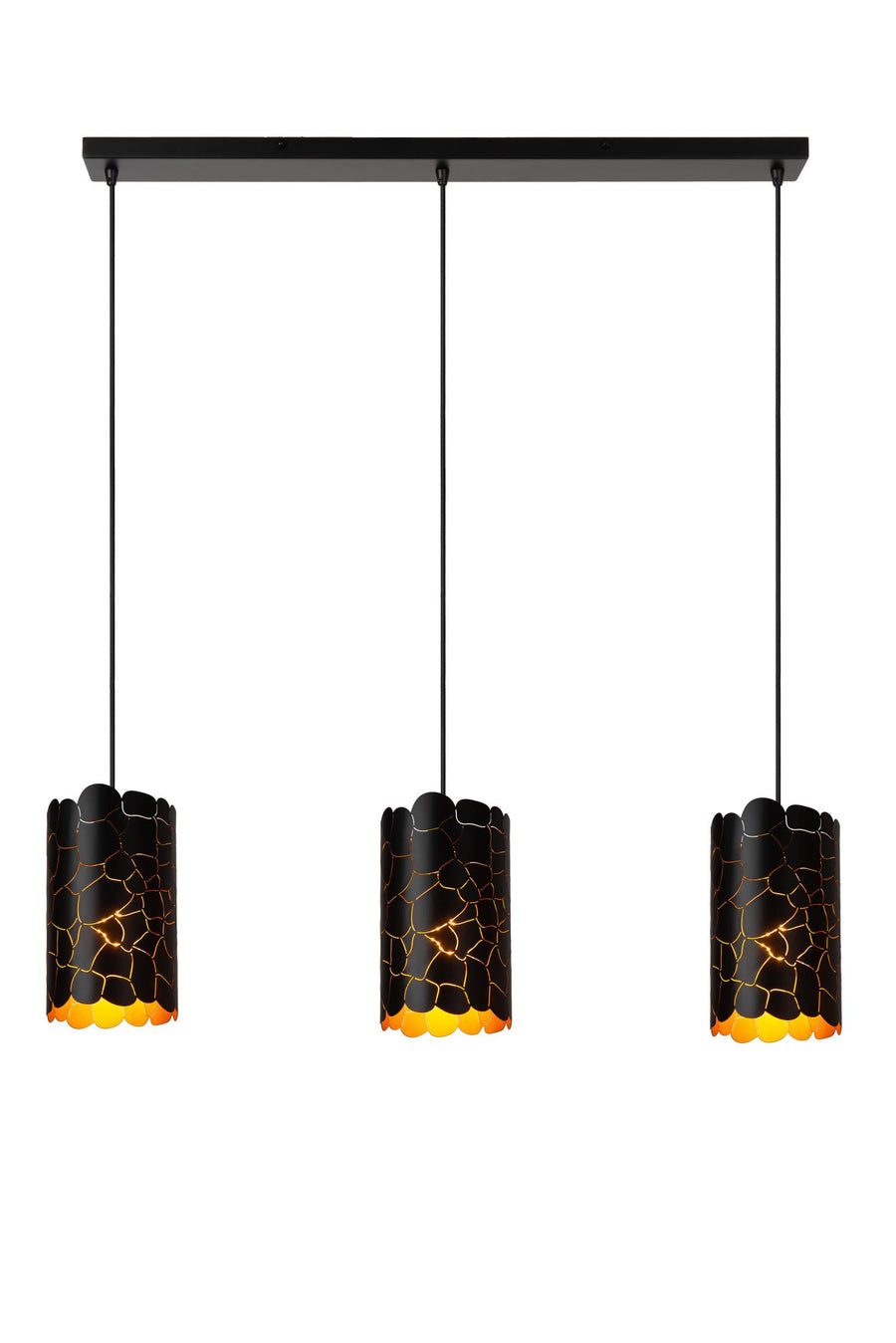 Lucide ALMELO hanglamp 3 × E27, zwart