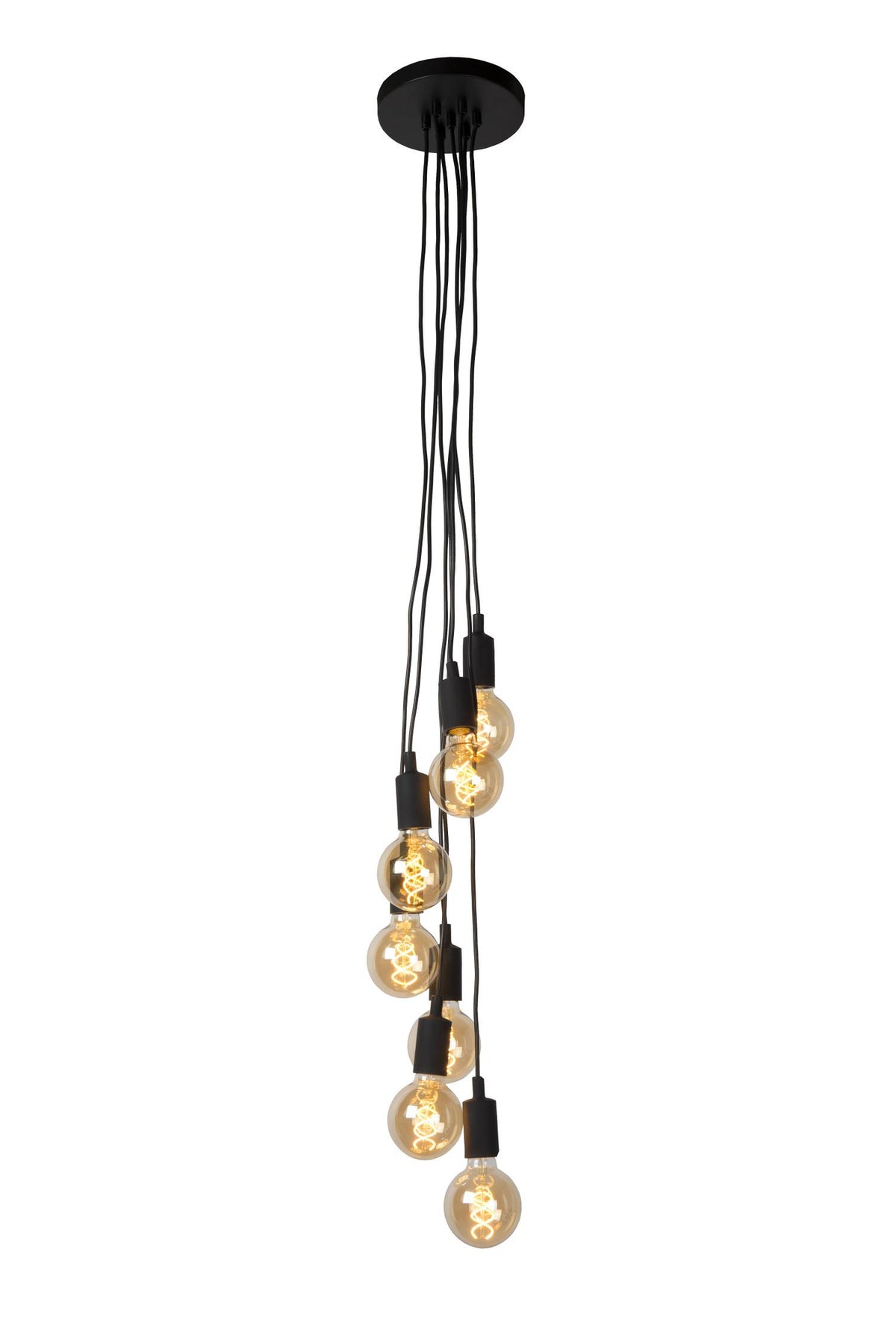 Lucide FIX hanglamp 7 × E27, zwart