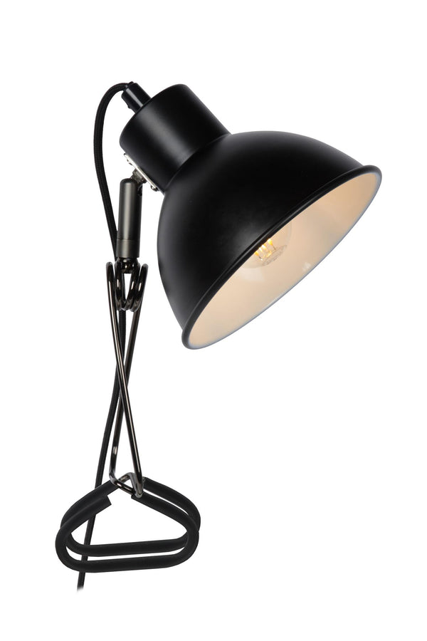 Lucide MOYS klemlamp E27, zwart