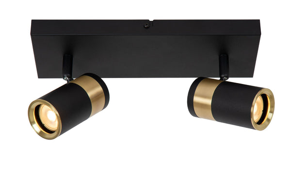 Lucide GORIK plafondspot 2 × GU10, zwart