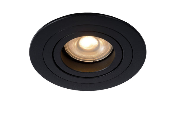 Lucide TUBE inbouwspot Ø 9,2 cm, GU10, zwart