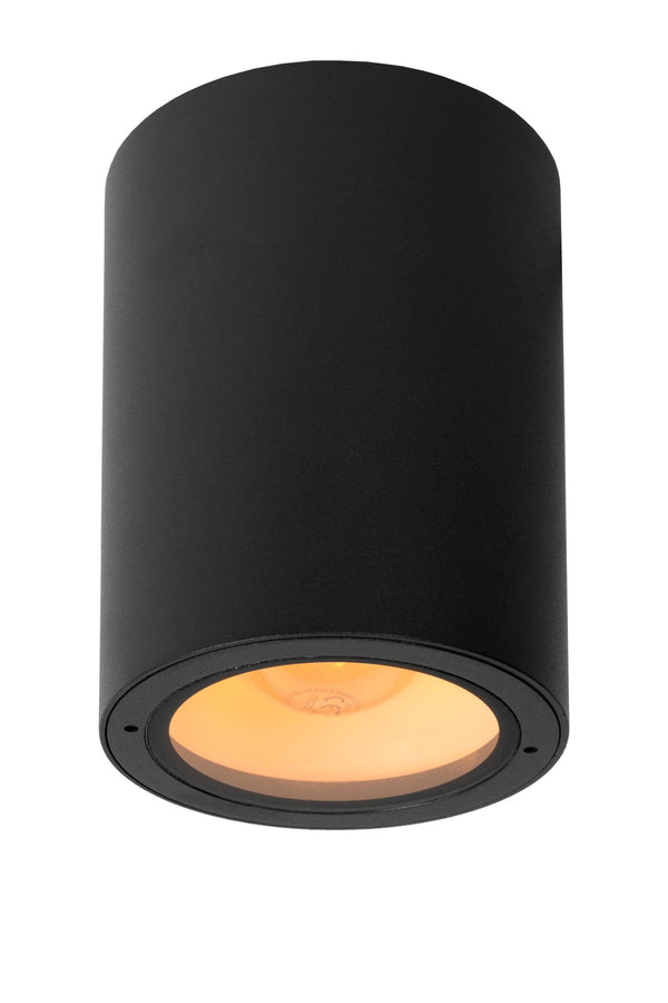 Lucide VOLANTIS plafondspot voor binnen en buiten Ø 10,8 cm, E27, IP54, zwart