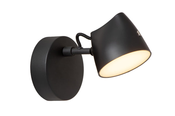 Lucide MILNE dimbare LED-wandlamp 8 W, zwart