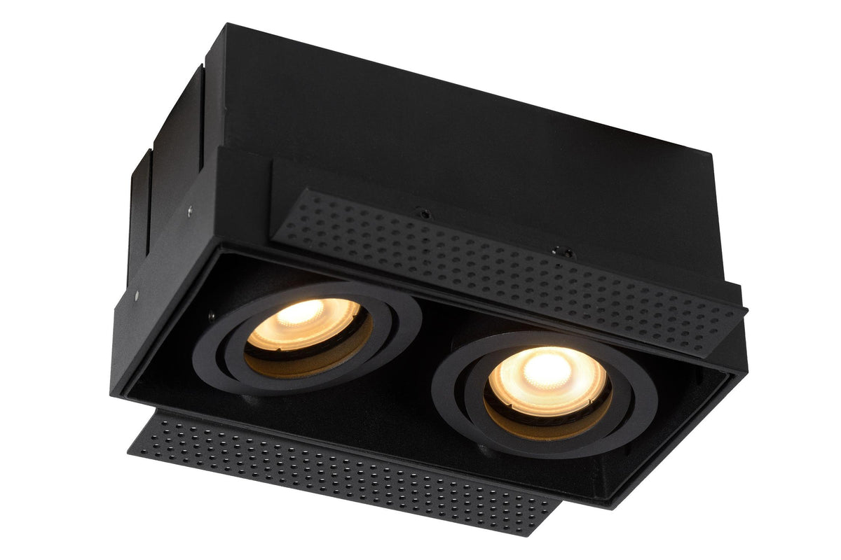 Lucide TRIMLESS inbouwspot 2 × GU10, zwart