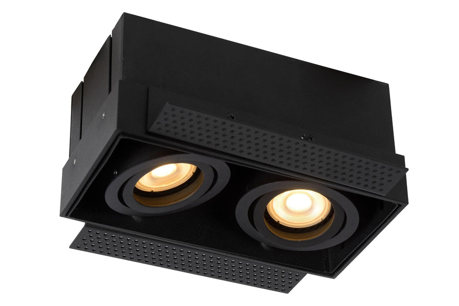 Lucide TRIMLESS inbouwspot 2 × GU10, zwart