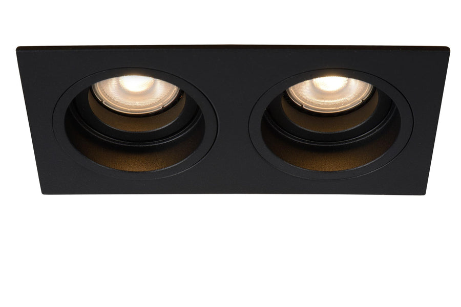 Lucide EMBED inbouwspot 2 × GU10, zwart