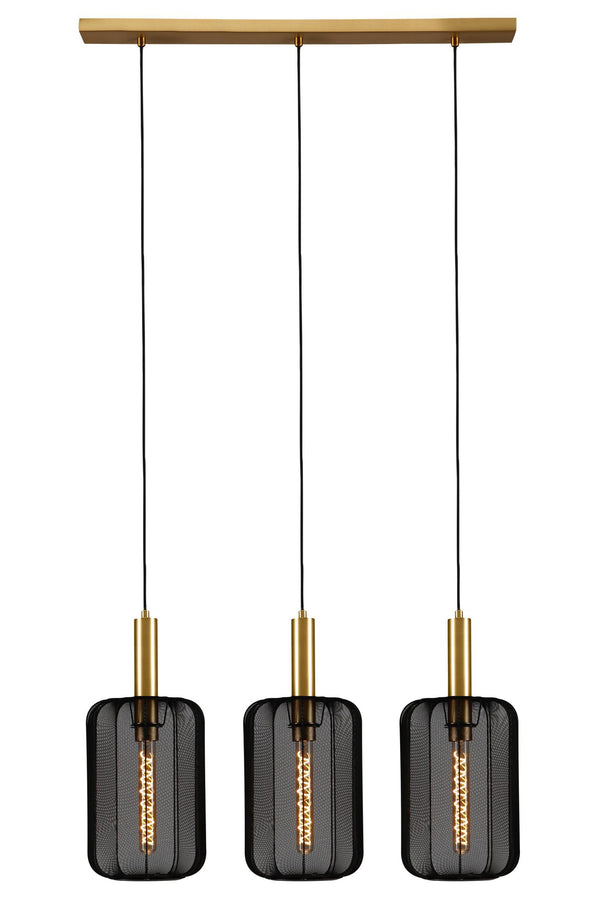Lucide CORINA hanglamp 3 × E27, zwart