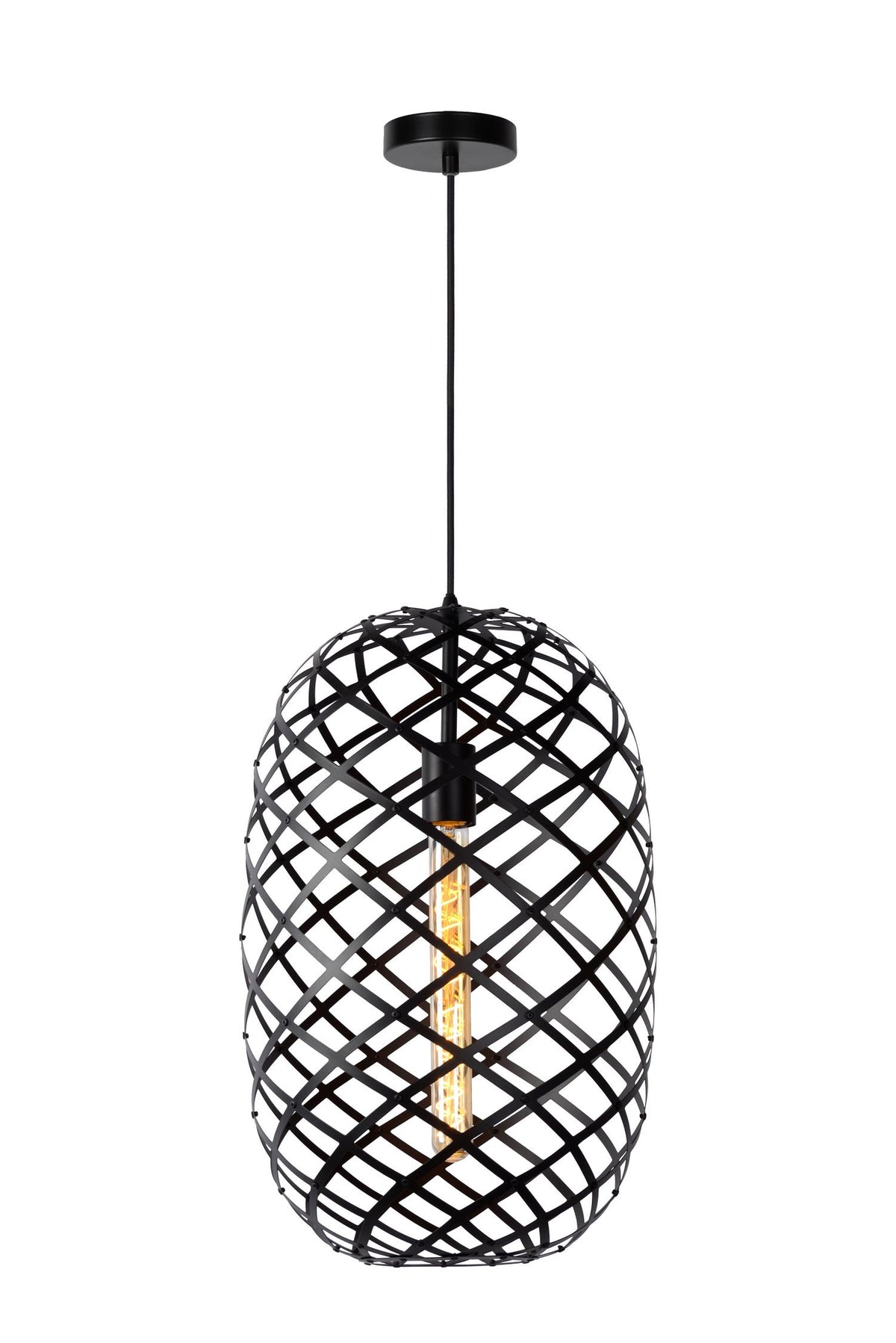 Lucide WOLFRAM hanglamp Ø 32 cm, E27, zwart