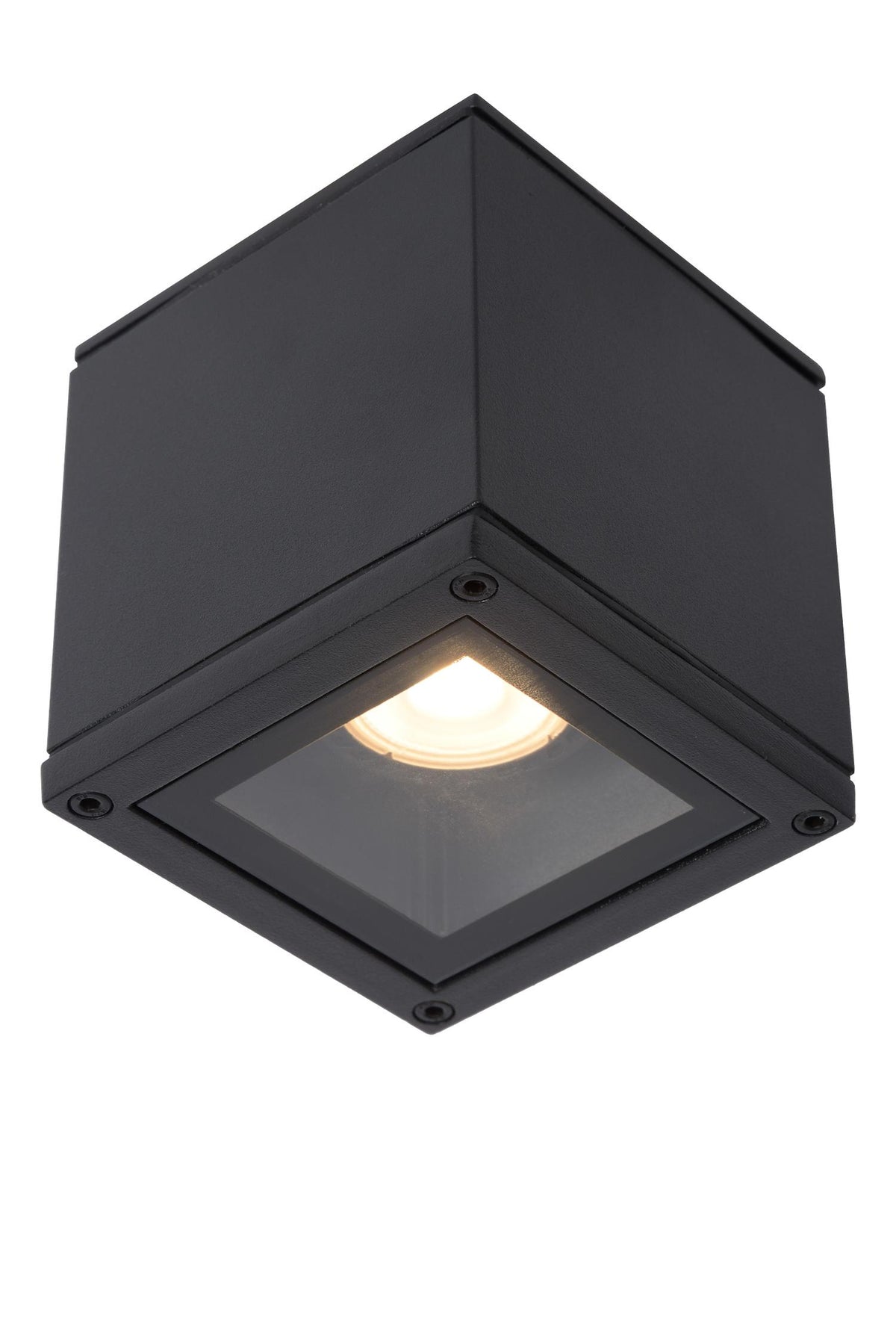 Lucide AVEN plafondspot voor de badkamer GU10, IP65, zwart