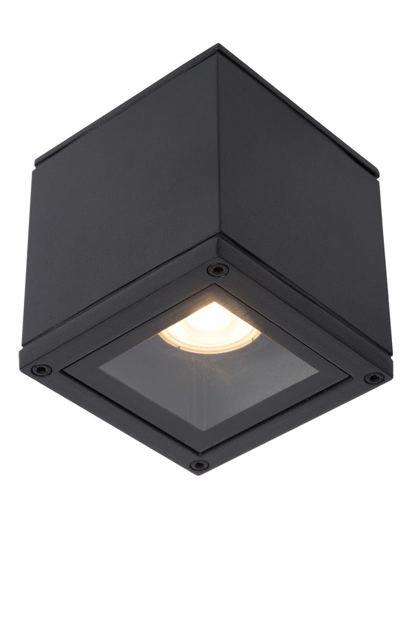 Lucide AVEN plafondspot voor de badkamer GU10, IP65, zwart
