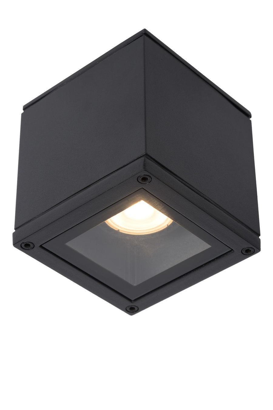 Lucide AVEN plafondspot voor de badkamer GU10, IP65, zwart