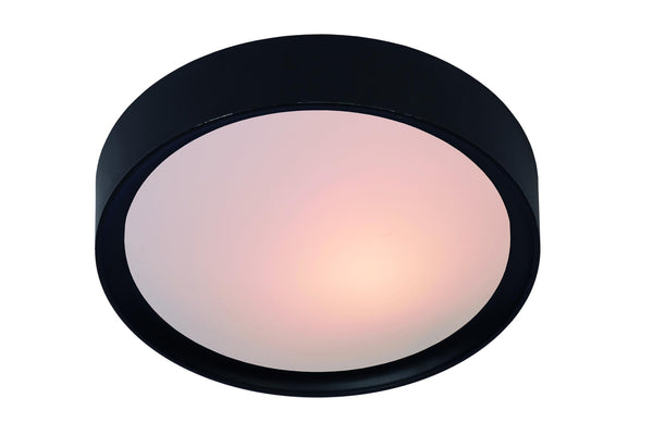 Lucide LEX plafondlamp Ø 33 cm, 2 × E27, zwart