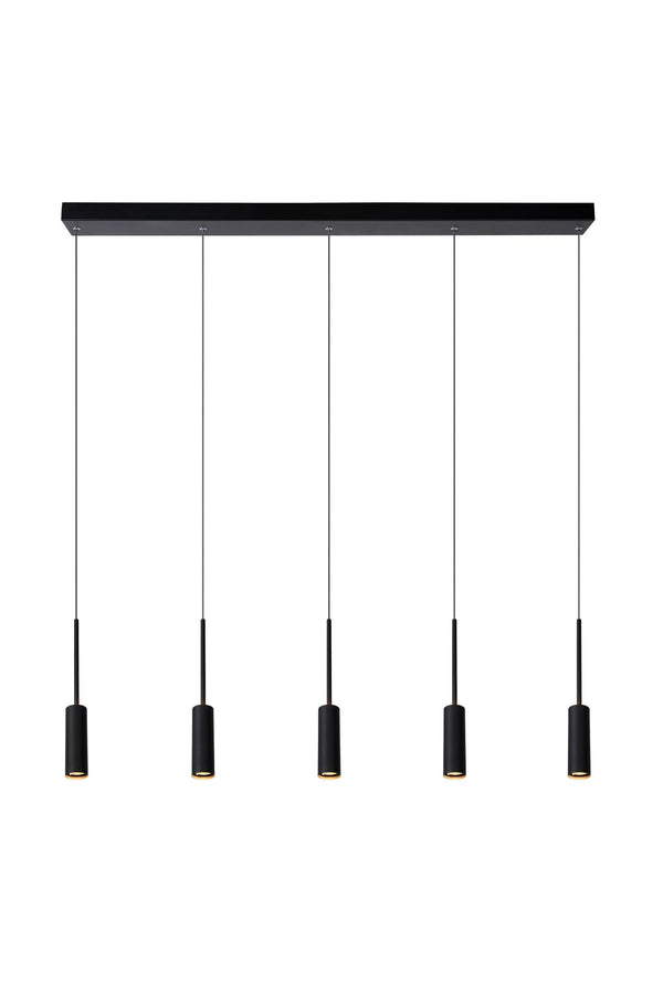 Lucide TUBULE LED-hanglamp 5 × 7 W, zwart